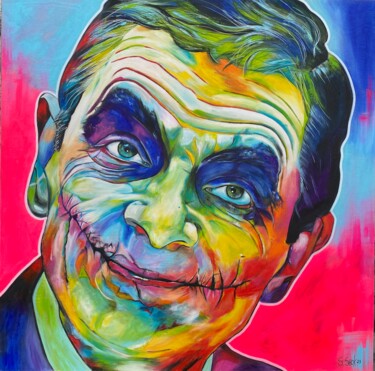 Painting titled "Mr. Joker" by Sabrina Seck, Original Artwork, Acrylic