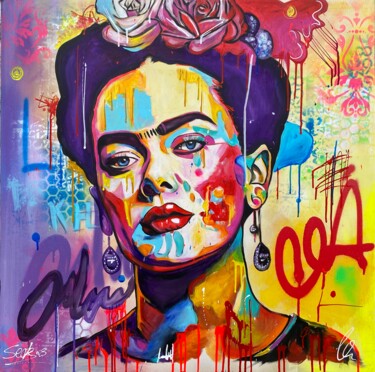 Peinture intitulée "It's Frida" par Sabrina Seck, Œuvre d'art originale, Acrylique