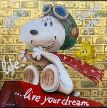 Painting titled "don't dream your li…" by Sabrina Seck, Original Artwork, Acrylic