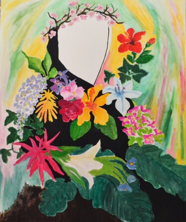 Painting titled "Fragrance Exotique" by Sabrina Timsit, Original Artwork, Acrylic