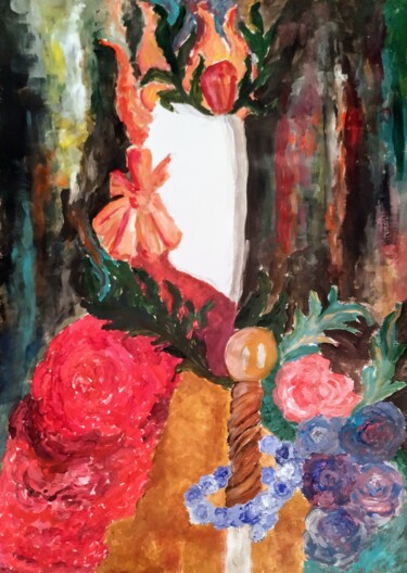 Peinture intitulée "Chevalier Sylvestre" par Sabrina Timsit, Œuvre d'art originale, Acrylique