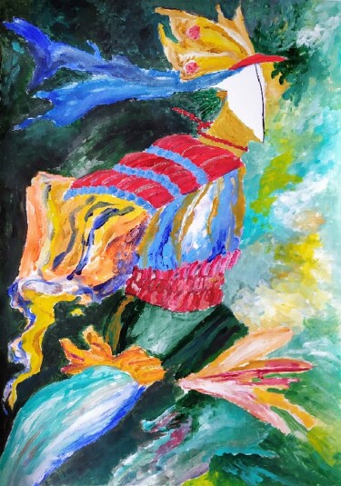 Painting titled "Heike Dancing" by Sabrina Timsit, Original Artwork, Acrylic
