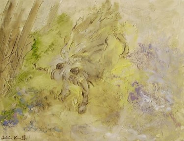 Painting titled "Bubulle à fait pipi" by Sabrina Kuhn, Original Artwork
