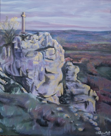 Painting titled "Hautepierre-le-Chât…" by Sabrina Pahin-Mourot (Sabrina PM), Original Artwork, Oil