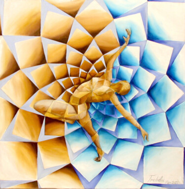 Картина под названием "Éclosion" - Sabrine Trabelsi, Подлинное произведение искусства, Масло Установлен на Деревянная рама д…
