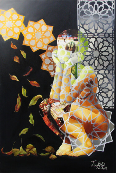 Peinture intitulée "Feuilles d'automne" par Sabrine Trabelsi, Œuvre d'art originale, Huile
