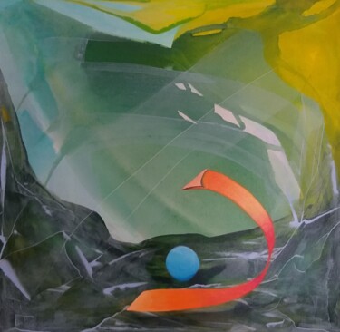 Peinture intitulée "Le jeu de la balle 1" par Sabvia, Œuvre d'art originale, Acrylique