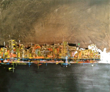 Painting titled "MTL" by Sabvia, Original Artwork, Acrylic