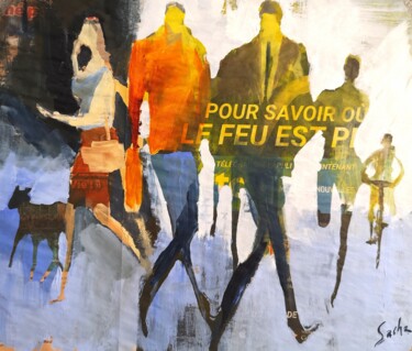 Ζωγραφική με τίτλο "Traces-Pour savoir…" από Sacha Barrette, Αυθεντικά έργα τέχνης, Ακρυλικό