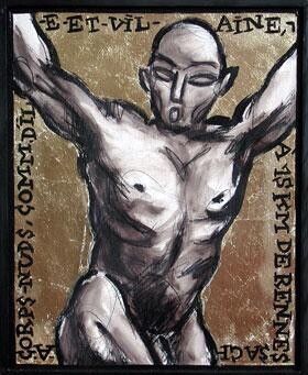 Painting titled "Homme" by Sacha Schwarz, Original Artwork