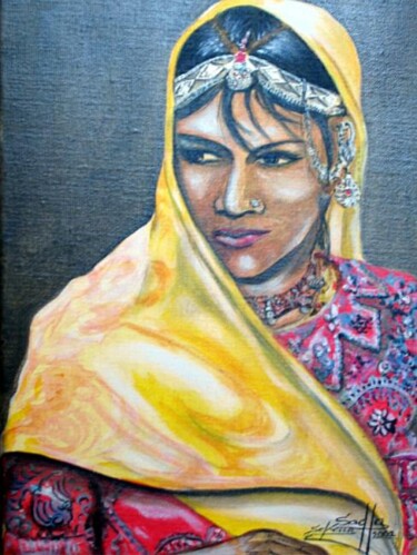 Peinture intitulée "Noces Indiennes" par Sacha Sekeur, Œuvre d'art originale