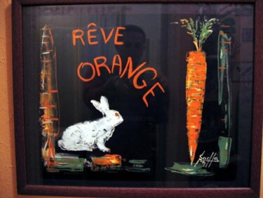 Peinture intitulée "Rêve orange" par Sacha Sekeur, Œuvre d'art originale