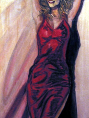 Peinture intitulée "Fourreau rouge" par Sacha Sekeur, Œuvre d'art originale