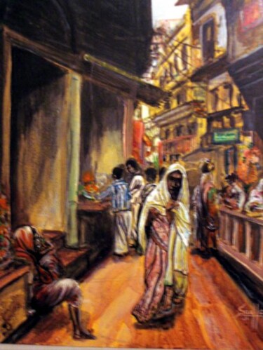 Peinture intitulée "Varanasi" par Sacha Sekeur, Œuvre d'art originale
