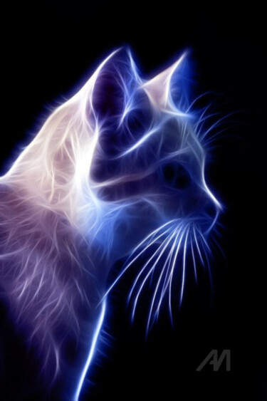 Chat Fantôme Digital Arts titled "Chat Fantôme" by Sacrophart, Original Art, Digital Painting