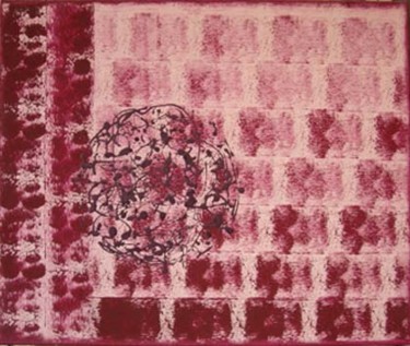 Peinture intitulée "Raspberry and Cream" par Sadbetty, Œuvre d'art originale