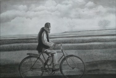 Drawing titled "wheel-of-time-copy.…" by Sadhana Solanki, Original Artwork, Charcoal