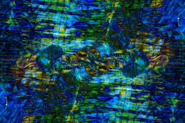 Blue vibration Digital Arts titled "Blue vibration" by Sadinoel, Original Art, Digital Painting