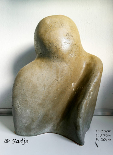 Sculpture intitulée "Douceur" par Sadja, Œuvre d'art originale, Béton