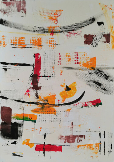 Tiger is coming 2 Malerei mit dem Titel "Tiger is coming 2" von Angie Parker, Original-Kunstwerk, Acryl