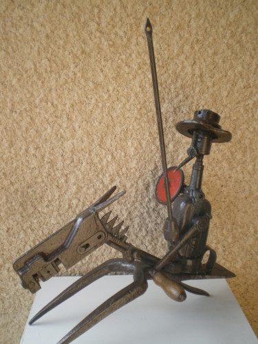 Sculpture intitulée "Don Quichotte ." par Jean Marc, Œuvre d'art originale