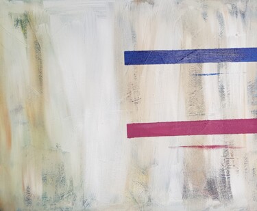 Painting titled "LIGNES" by Safia Wosth, Original Artwork, Acrylic Mounted on Wood Stretcher frame