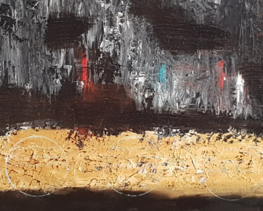 Painting titled "LES CITERNES" by Safia Wosth, Original Artwork, Acrylic Mounted on Wood Stretcher frame