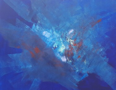 Pittura intitolato "Bleu 1-L'espace" da Safia Wosth, Opera d'arte originale, Acrilico