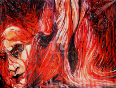 Картина под названием "Asmodeus Damnation" - Safir & Rifas, Подлинное произведение искусства, Масло