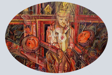 绘画 标题为“The Supreme” 由Safir & Rifas, 原创艺术品, 油 安装在木质担架架上