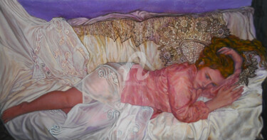 Painting titled "Serena" by Safir & Rifas, Original Artwork, Oil