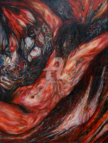 The rise of Samael Painting titled "The rise of Samael" by Safir & Rifas, Original Artwork, Oil
