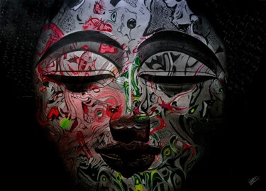 图画 标题为“Abstract Lord Buddha” 由Sagar Pawar, 原创艺术品, 铅笔