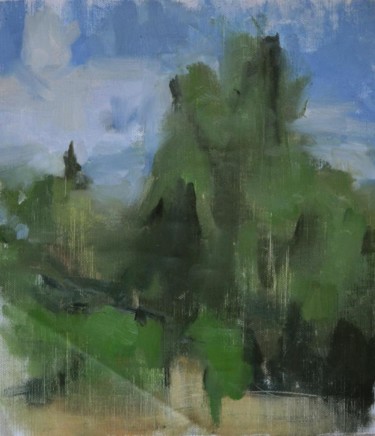 Painting titled "Landscape" by Sagi Zuker, Original Artwork, Oil