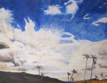 Peinture intitulée "ciel tropical" par Gilles Sagot, Œuvre d'art originale