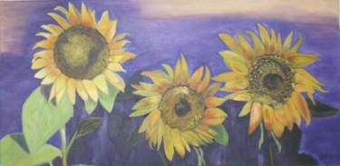 Peinture intitulée "les tournesols" par Gilles Sagot, Œuvre d'art originale