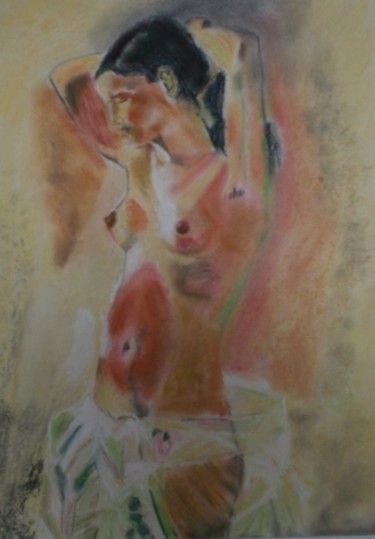 Peinture intitulée "jeune fille à sa co…" par Gilles Sagot, Œuvre d'art originale