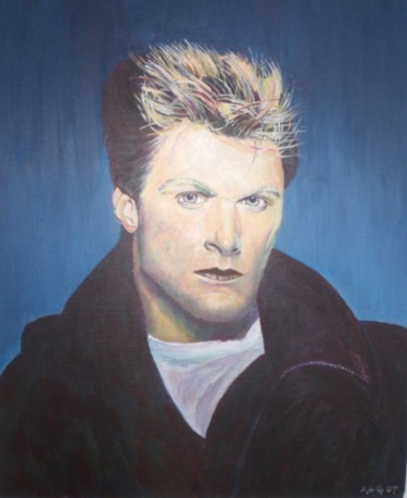 Painting titled "Brian Adams" by Gilles Sagot, Original Artwork