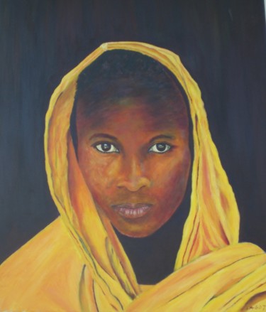 Peinture intitulée "jeune fille maure" par Gilles Sagot, Œuvre d'art originale