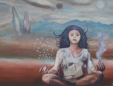 Peinture intitulée "spiritualité" par Gilles Sagot, Œuvre d'art originale