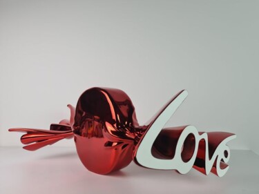 Escultura titulada "sweet love red big" por Sagrasse, Obra de arte original, Resina