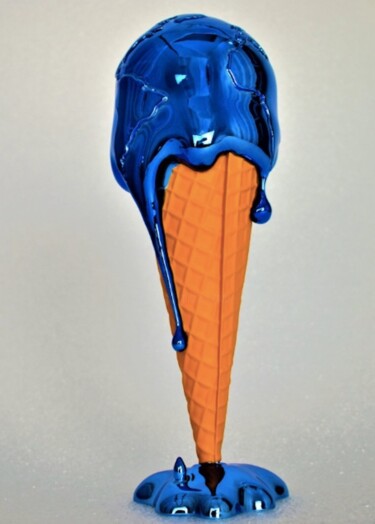 Skulptur mit dem Titel "The last ice cream-…" von Sagrasse, Original-Kunstwerk, Harz