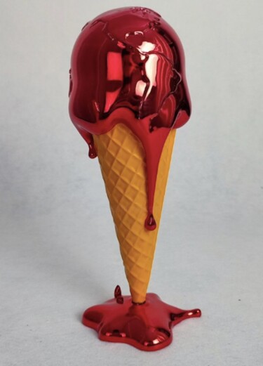 Sculptuur getiteld "The last ice cream-…" door Sagrasse, Origineel Kunstwerk, Hars