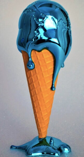 Скульптура под названием "The last ice cream…" - Sagrasse, Подлинное произведение искусства, Смола