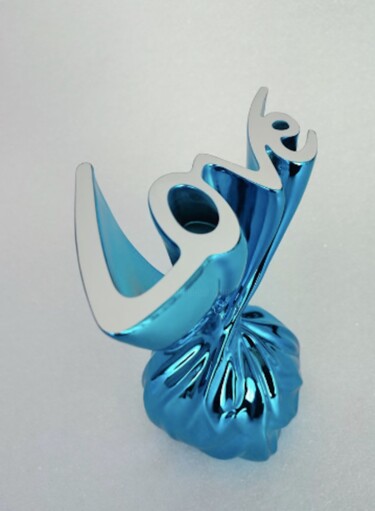 Sculpture titled "Passion Boer Blue" by Sagrasse, Original Artwork, Resin