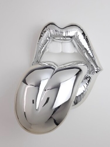 Sculpture intitulée "Satisfaction Silver" par Sagrasse, Œuvre d'art originale, Résine