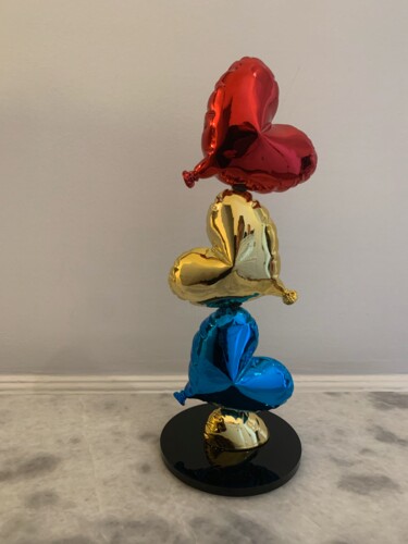 Скульптура под названием "Love Love Love" - Sagrasse, Подлинное произведение искусства, Смола