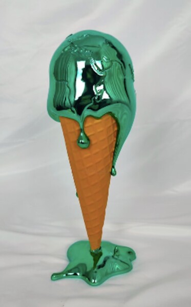 Sculpture titled "The Last Ice cream…" by Sagrasse, Original Artwork, Resin