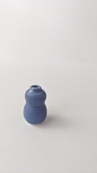 Sculpture titled "Bleu" by Sagrasse, Original Artwork, Ceramics
