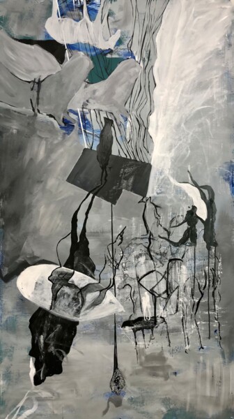 Peinture intitulée "Untitled’" par Sahar Alizadeh, Œuvre d'art originale, Acrylique